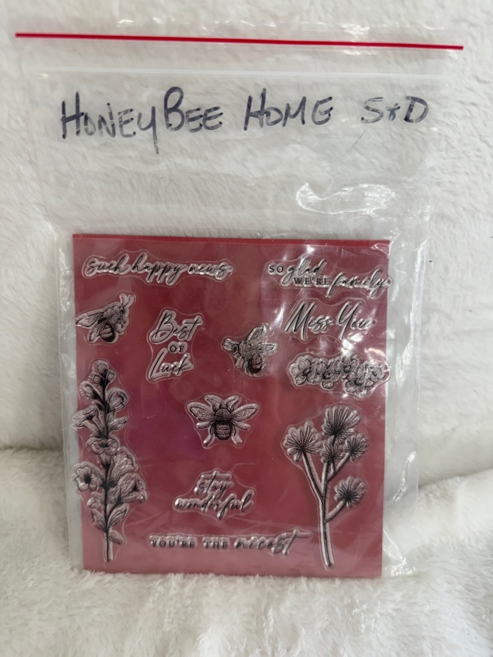 Clear Cling Stamp Set Honeybee Home Card Making Scrapbooking Embossing Plates